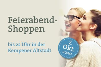 Feierabend-Shoppen am 2. Oktober
