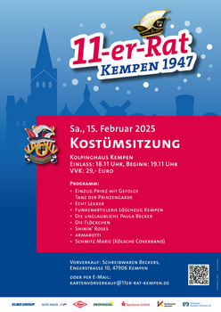Plakat kostuumsessie 2025 11er-Rat