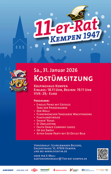 Plakat kostuumsessie 2025 11er-Rat