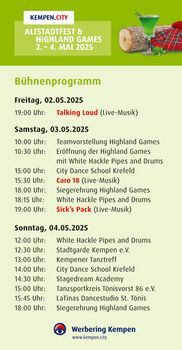 Podiumprogramma Altstadtfeesten (duits)