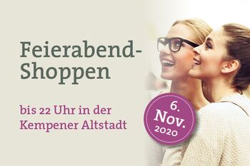 Feierabend-Shoppen am 6. November